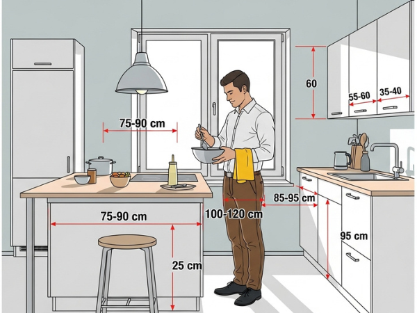 como criar uma cozinha ergonômica