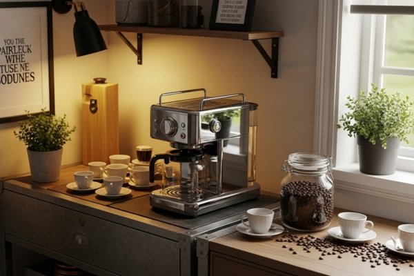 Cantinho do café no Home Office