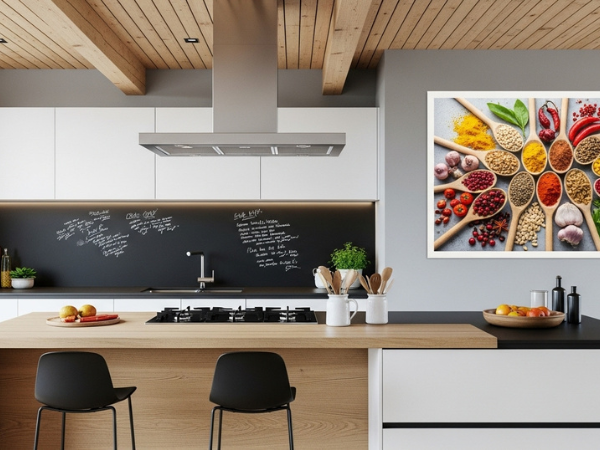 como ter quadros na cozinha