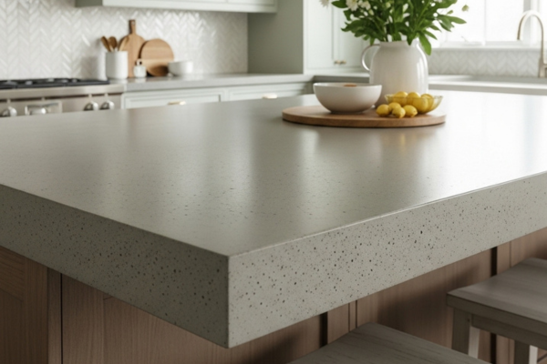 materiais mais usados para bancada de cozinha: concreto