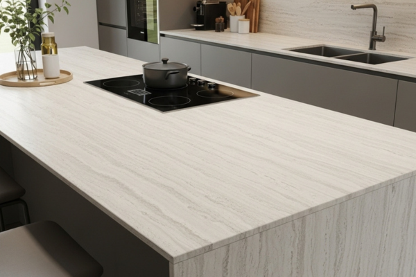 materiais mais usados para bancada de cozinha Porcelanato