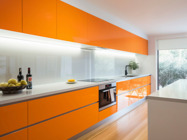 decoração monocromática na cozinha
