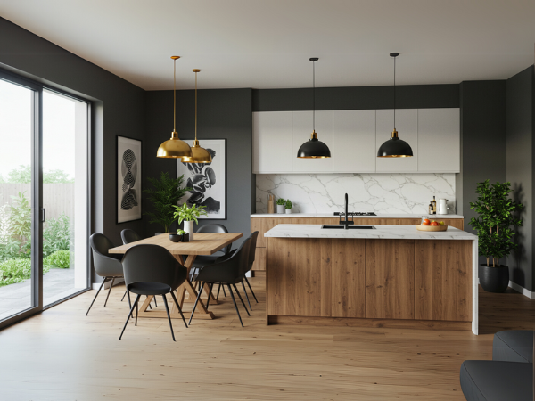integração da cozinha e sala