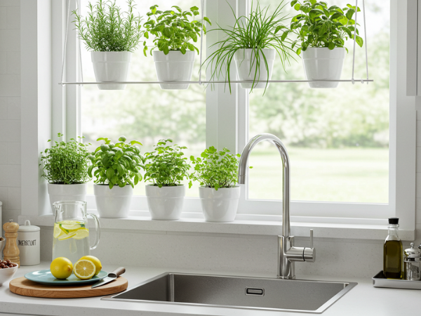 decoração biofílica na cozinha
