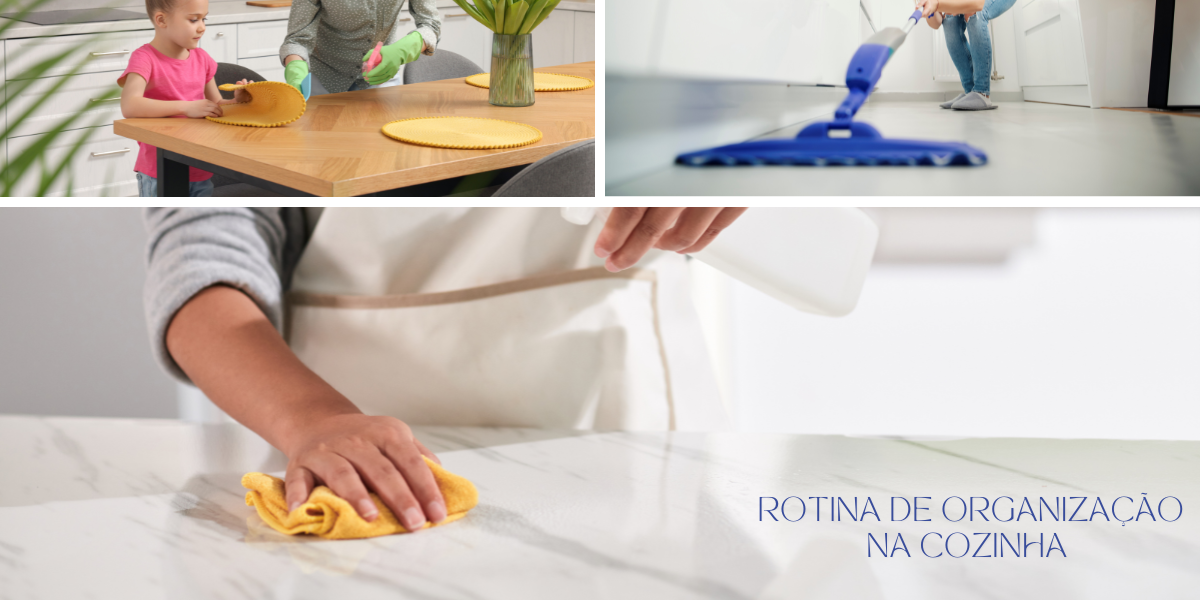 Rotina de organização na cozinha