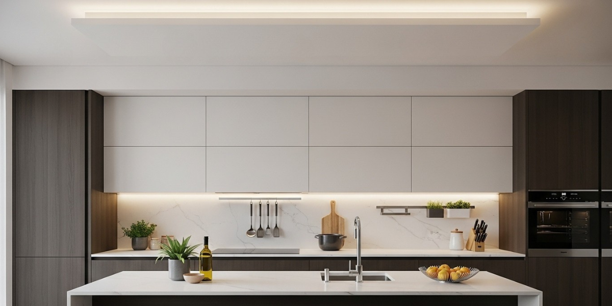 Iluminação indireta na cozinha