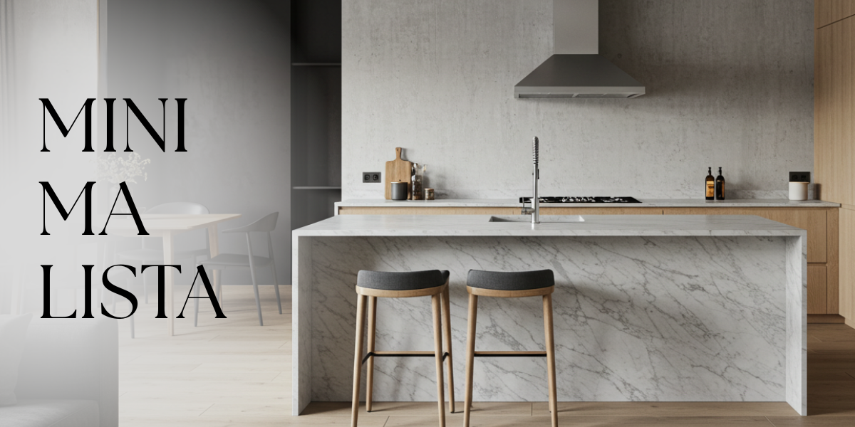 organização minimalista para cozinha