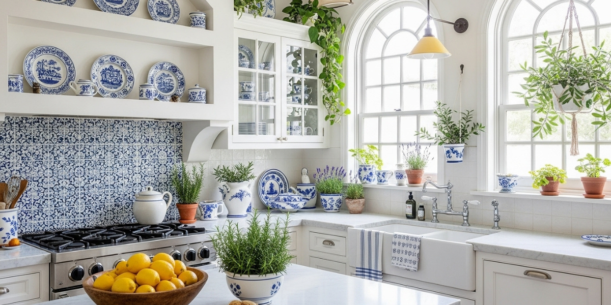 Decoração mediterrânea na cozinha