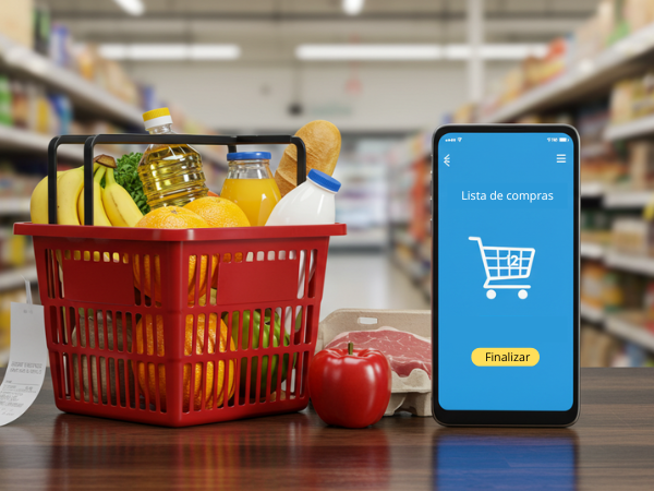 organização digital de compras