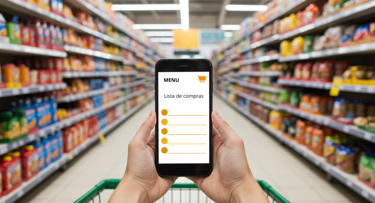 organização digital de compras