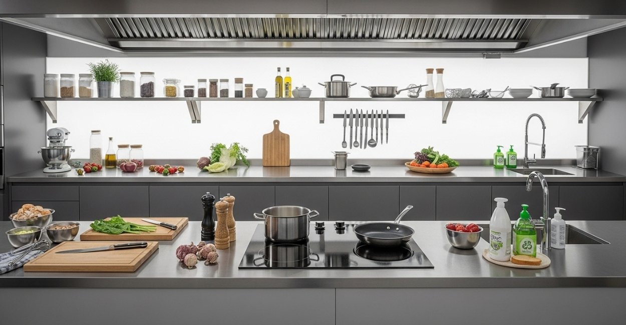 Organização profissional na cozinha