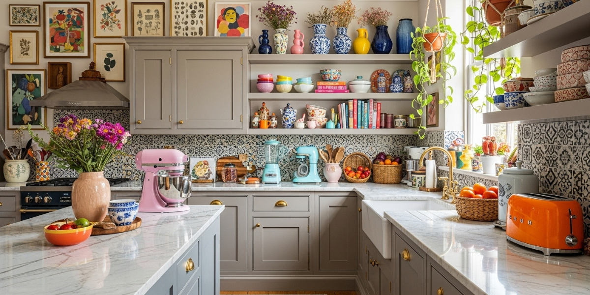 Decoração maximalista na cozinha