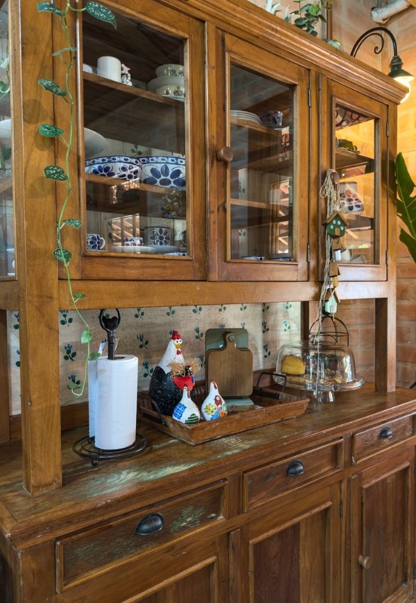 A casa da cozinha verde