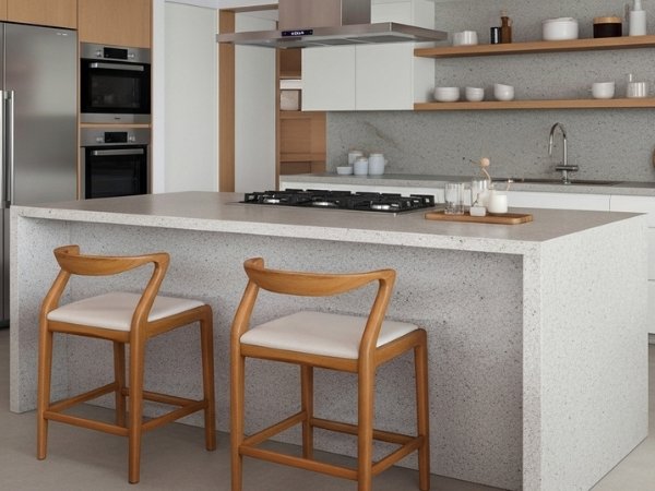 granito branco siena na cozinha