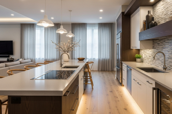 Design de interiores na cozinha
