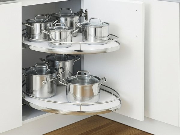 aproveitamento de canto de armário de cozinha