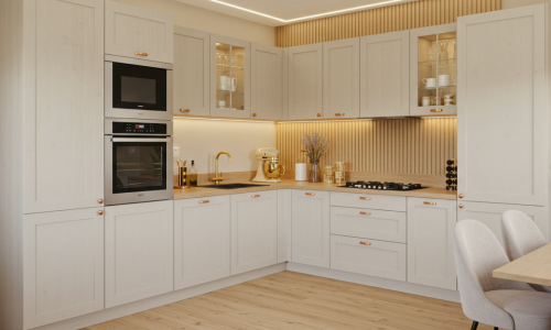 cozinha com móveis modulados