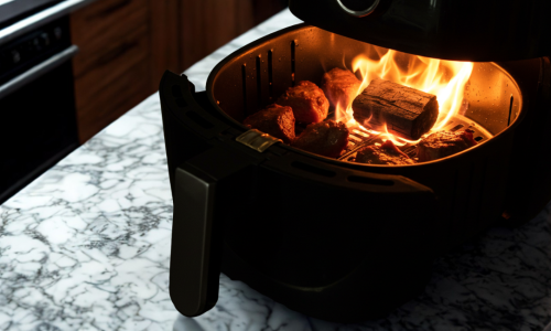 Churrasco na Air Fryer com carvão