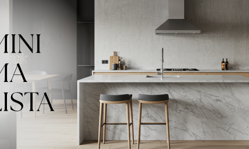 organização minimalista para cozinha