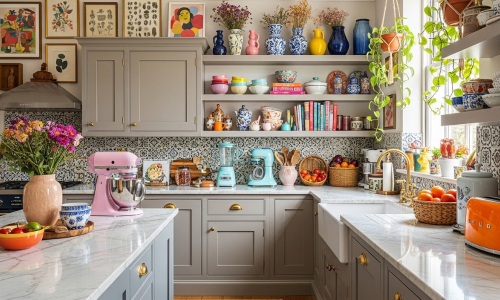Decoração maximalista na cozinha