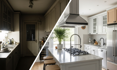 cozinha antes e depois da reforma