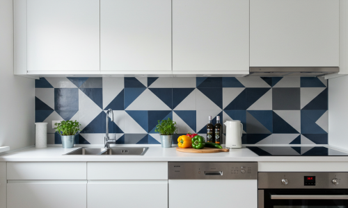 decoração geométrica na cozinha