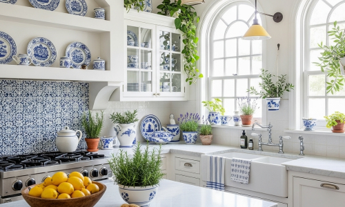 Decoração mediterrânea na cozinha