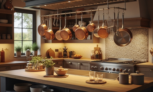 Organização de utensílios na cozinha